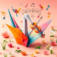 illustration of a musical instrument with artistic details 23