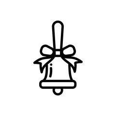 christmas bell icon vector design template elegant style
