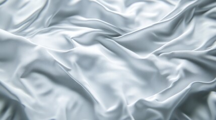 Obraz premium Draped silver silk fabric texture background.
