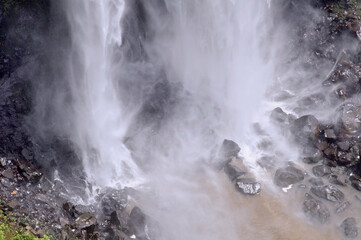 Caracol Falls, a 130 meters waterfall, formed by the Caracol River and cuts out of basalt cliffs in...