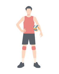 volleyball player vector illustration