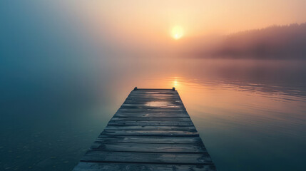 Fototapeta premium pier in the morning