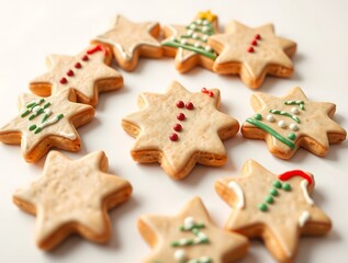 Delicious Star Shaped Christmas Cookies Festive Holiday Treats Sweet Bakery