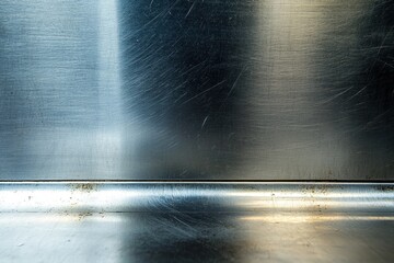Obraz premium Scratched metallic surface texture; worn metal background. Ideal for industrial, grunge, or tech designs; adds a gritty feel.