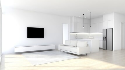 Stylish Scandinavian Living Room Interior Design in a Modern Apartment