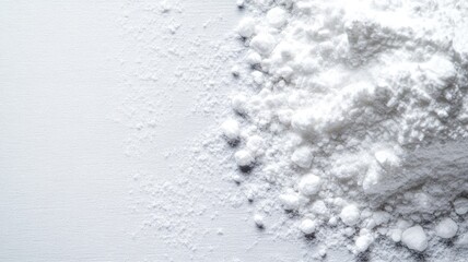 Obraz premium Fine, white, powdery substance spread on surface