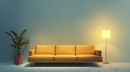 Cozy Living Room Interior Shot