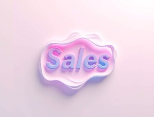 a 3d illustration of the word sales