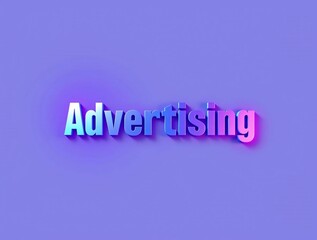 Fototapeta premium a 3d illustration of the word advertising