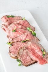 Sliced roast beef