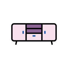 tv table icon vector design template elegant style 