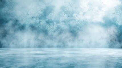Fototapeta premium Moody blue textured background with fog. Ideal for product displays, creating atmospheric scenes, or adding a cool tone.