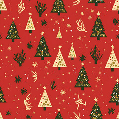 Holiday-Themed Christmas Trees with Decorative Details