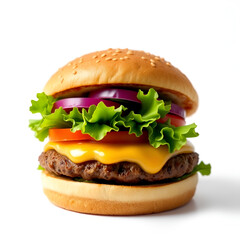 hamburger isolated on white