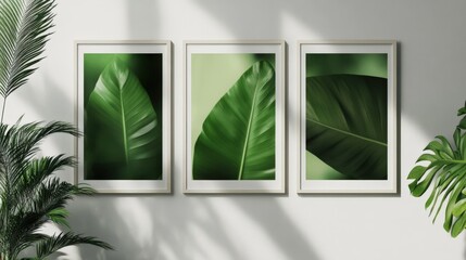 Wall Poster Mockup Set For Your Design