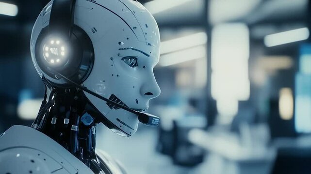 Robot ai call center agents in call center