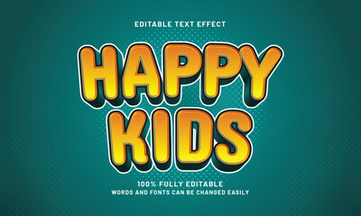 happy kids editable text effects with a cute and kids theme