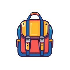 Naklejka premium backpack icon simple background