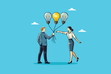 Illuminating Minds, A Seasoned Businessman Inspires a Young Employee with a Brilliant Idea