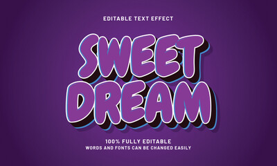 sweet dream editable text effects with a play and fun theme
