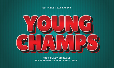 young champs editable text effects with a game and kids theme