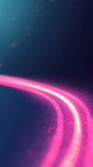 Obraz premium Futuristic Vertical Navigation Animation With Neon Pink Route On Dark Background For Technology And Travel Concepts