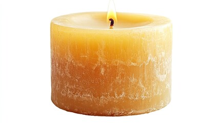 Candle isolated and cut out on a transparent background. 