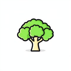 broccoli icon simple background