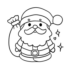santa claus with a bag