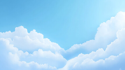 cloud with blue sky in animation style background