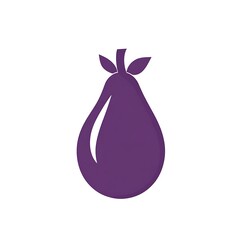 eggplant icon simple background