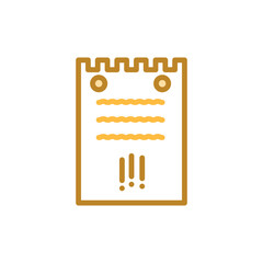 sticky note icon vector design template elegant style 
