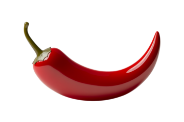 Fresh red chili pepper icon on
