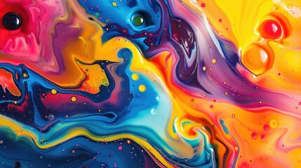 Abstract vibrant spectrum, liquid backgrounds