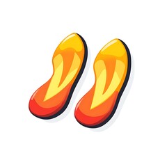 swimming fins icon simple background