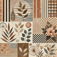 seamless pattern and background with flowers