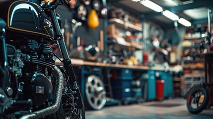 Obraz premium newly made custom motorcycle part