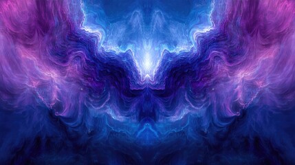 Obraz premium Vibrant Abstract Swirling Colors in Blue and Purple Tones