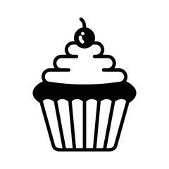 cup cake icon vector design template elegant style