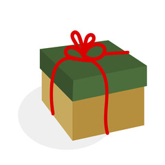 christmas giftbox. Many various giftboxes with tags. Flat vector illustration isolated on white