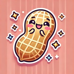Kawaii Peanut Sticker