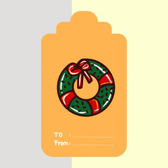 Christmas tag templates card isolated on white background