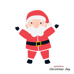 popular cartoon santa wearing christmas costume different pose activity. Cute Santa Clauses in different poses