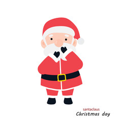 popular cartoon santa wearing christmas costume different pose activity. Cute Santa Clauses in different poses