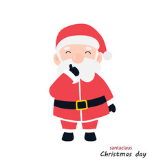 popular cartoon santa wearing christmas costume different pose activity. Cute Santa Clauses in different poses