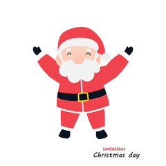 popular cartoon santa wearing christmas costume different pose activity. Cute Santa Clauses in different poses