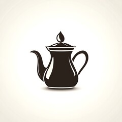 Coffeepot icon on white background