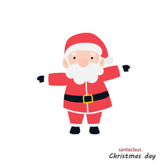 popular cartoon santa wearing christmas costume different pose activity. Cute Santa Clauses in different poses