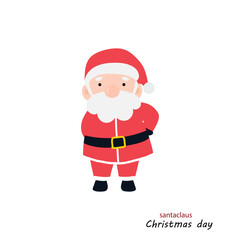 popular cartoon santa wearing christmas costume different pose activity. Cute Santa Clauses in different poses