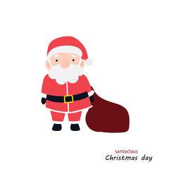 popular cartoon santa wearing christmas costume different pose activity. Cute Santa Clauses in different poses